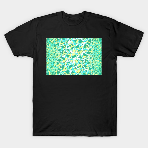 Pieces of colorful broken glass in summer colors T-Shirt by KINKDesign